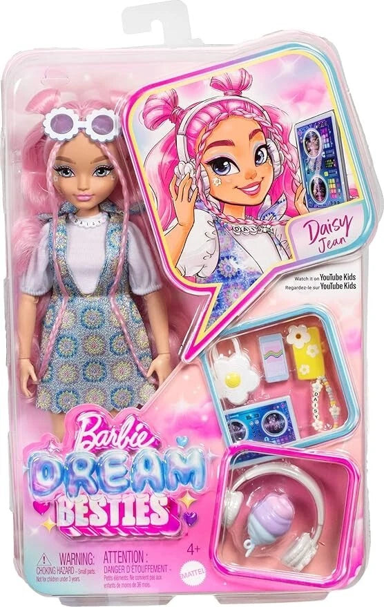 Barbie Dream Besties Doll and Accessories, Daisy Jean Posable Fashion Doll