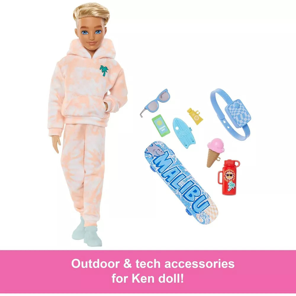 Barbie Dream Besties Ken Fashion Doll with Outdoor Adventure Accessories, Posable 9-Piece Playset for Imaginative Storytelling Fun thumbnail