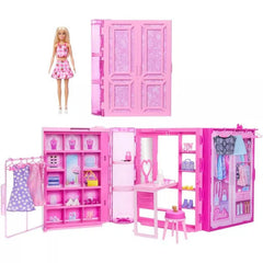 Barbie Dream Closet Toy Playset with Fashion Doll, Clothes, & 25+ Accessories