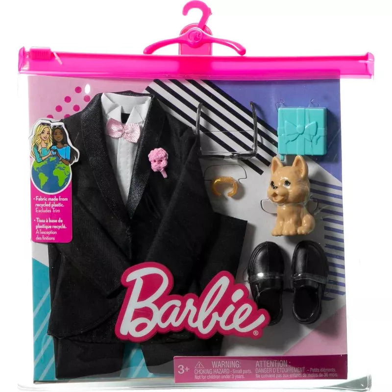 Barbie Dream Wedding Celebration Fashion Pack – Stunning Bridal Gown and Dashing Groom Suit for Dolls, Perfect for Wedding-Themed Play thumbnail