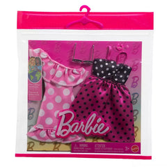 Barbie Clothes, Fashion and Accessory Set – 2 Polka Dot-Themed Outfits