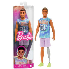 Barbie Fashionistas Ken Doll #212 with Prosthetic Leg – Inclusive Fashion Doll with Trendy Outfit & Sneakers