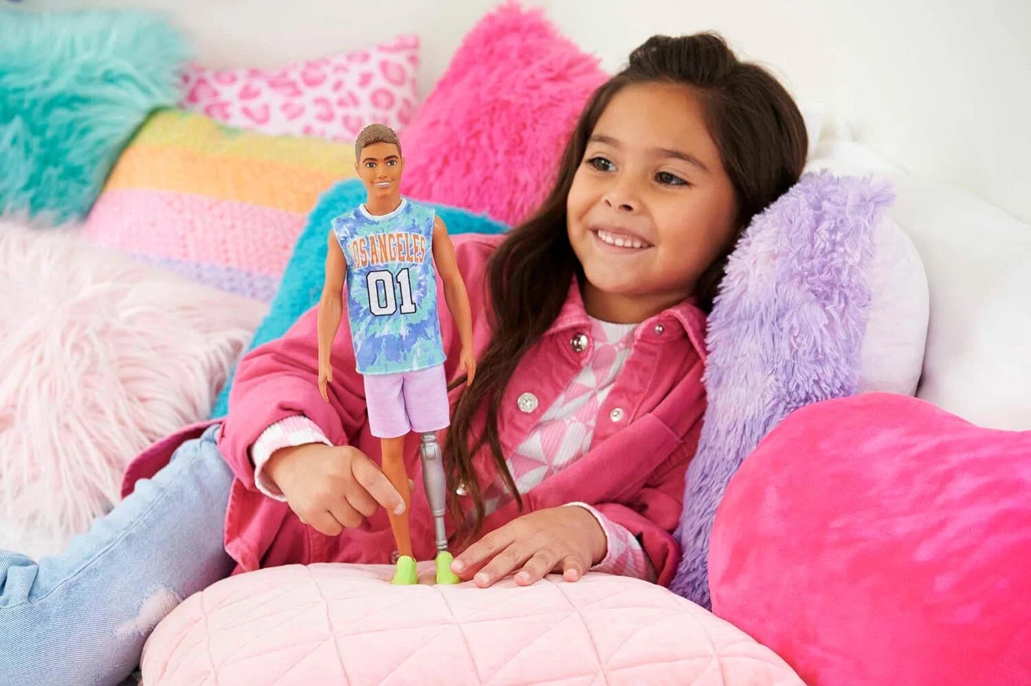 Barbie Fashionistas Ken Doll #212 with Prosthetic Leg – Inclusive Fashion Doll with Trendy Outfit & Sneakers thumbnail