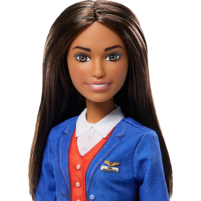 Barbie Flight Attendant Doll with Uniform and Accessories for Imaginative Play thumbnail