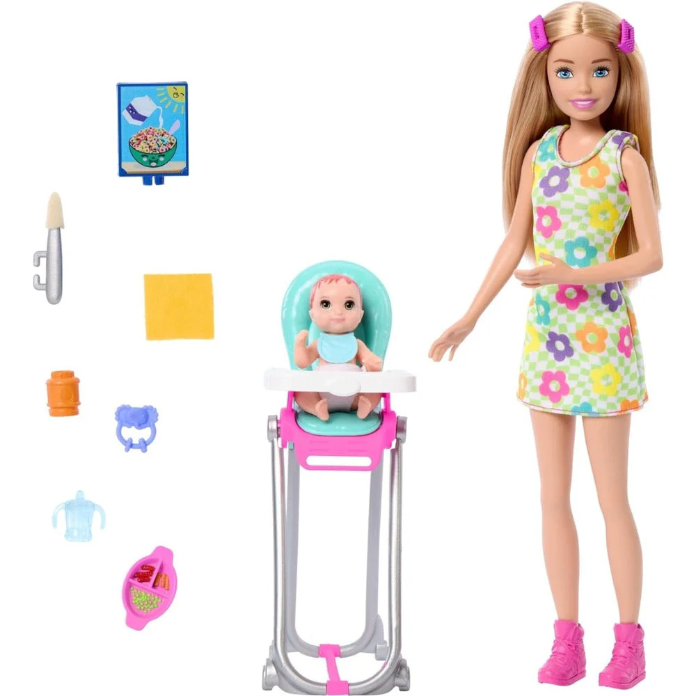 Barbie Skipper Doll & Playset , Babysitting Set HTK35 thumbnail