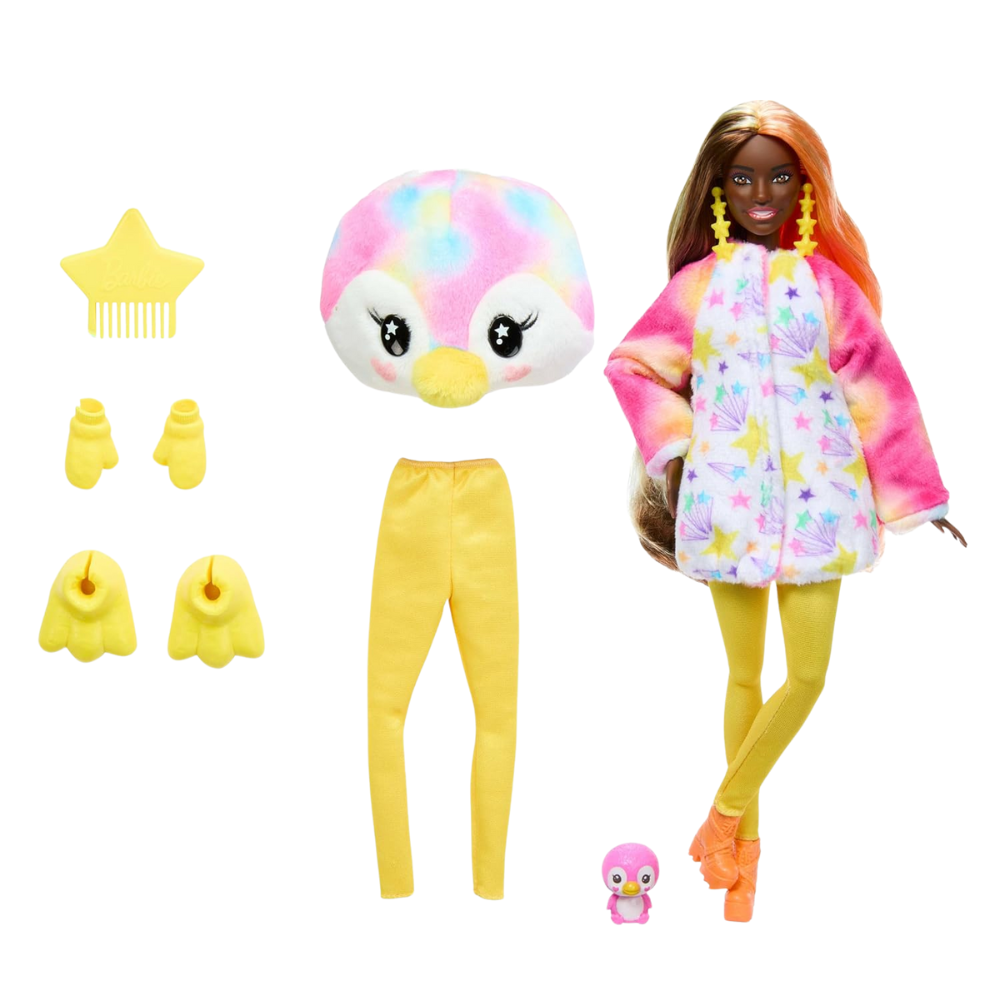 Barbie Cutie Reveal Doll & Accessories, Color Dream Series, Tie-Dyed Penguin Plush Costume & 10 Surprises. Barbie Cutie Reveal dolls offer an exciting unboxing experience HRK40 thumbnail