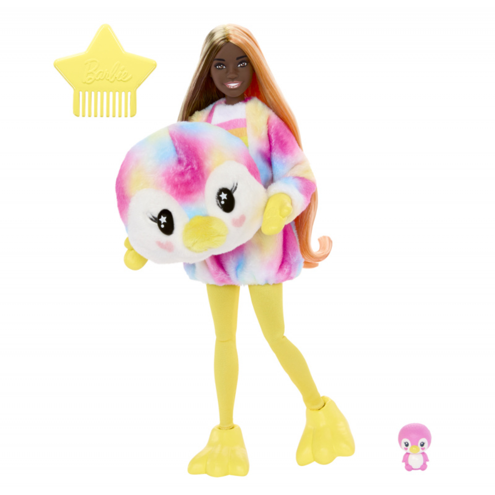 Barbie Cutie Reveal Doll & Accessories, Color Dream Series, Tie-Dyed Penguin Plush Costume & 10 Surprises. Barbie Cutie Reveal dolls offer an exciting unboxing experience HRK40 thumbnail