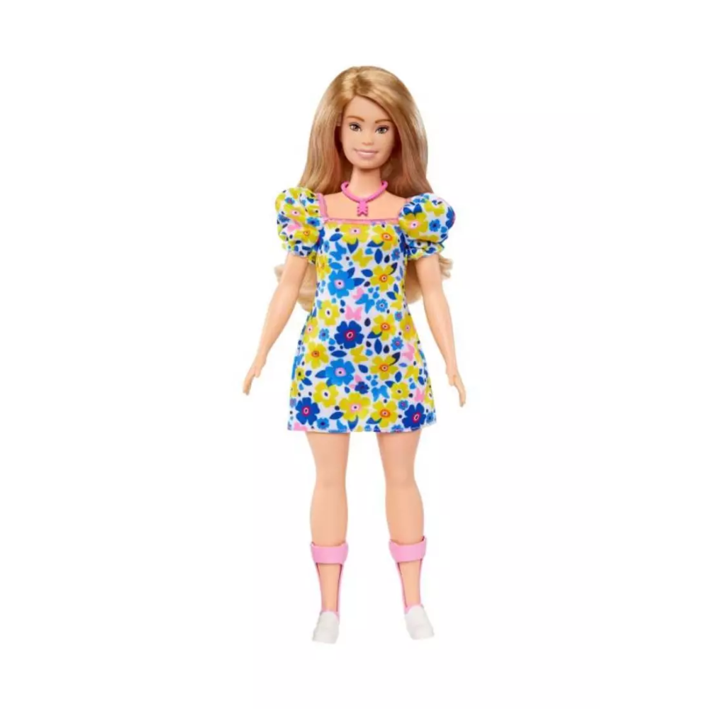 Barbie Fashionistas Doll #208, Doll with Down Syndrome Wearing Floral Dress Barbie® Fashionistas™ dolls inspire endless storytelling, encouraging kids to have fun with fashion while imagining everything they can become! HJT05 thumbnail