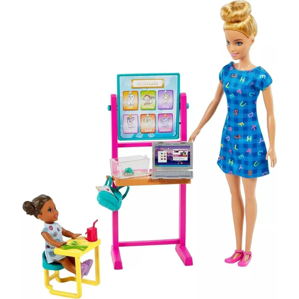 Barbie Careers Teacher Playset with Blonde Fashion Doll HCN19 thumbnail