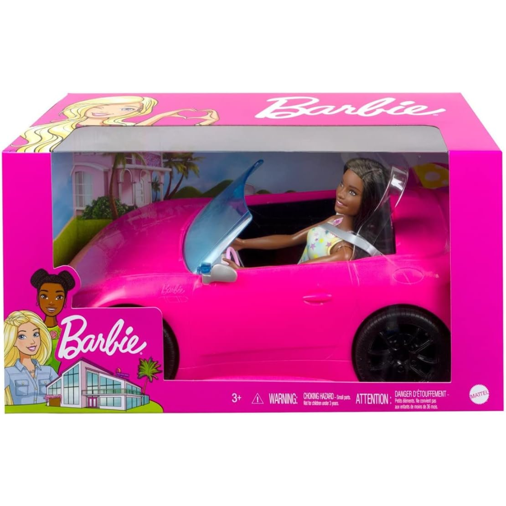 Barbie - Convertible Car and Brunette Doll HBY30 thumbnail