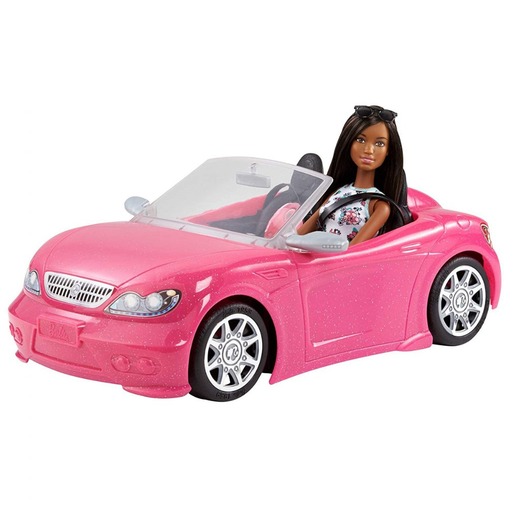 Barbie - Convertible Car and Brunette Doll HBY30 thumbnail