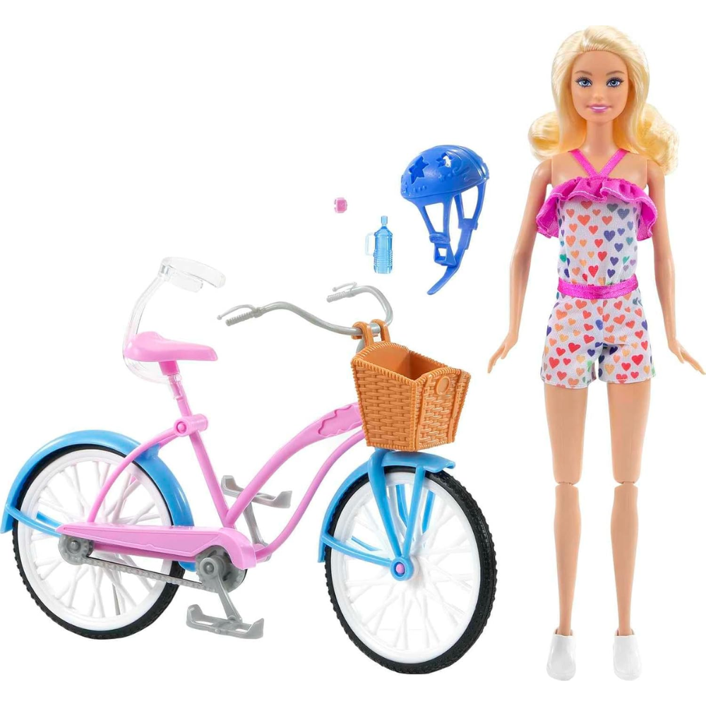 Barbie Doll & Bike Set with Accessories HBY28 thumbnail