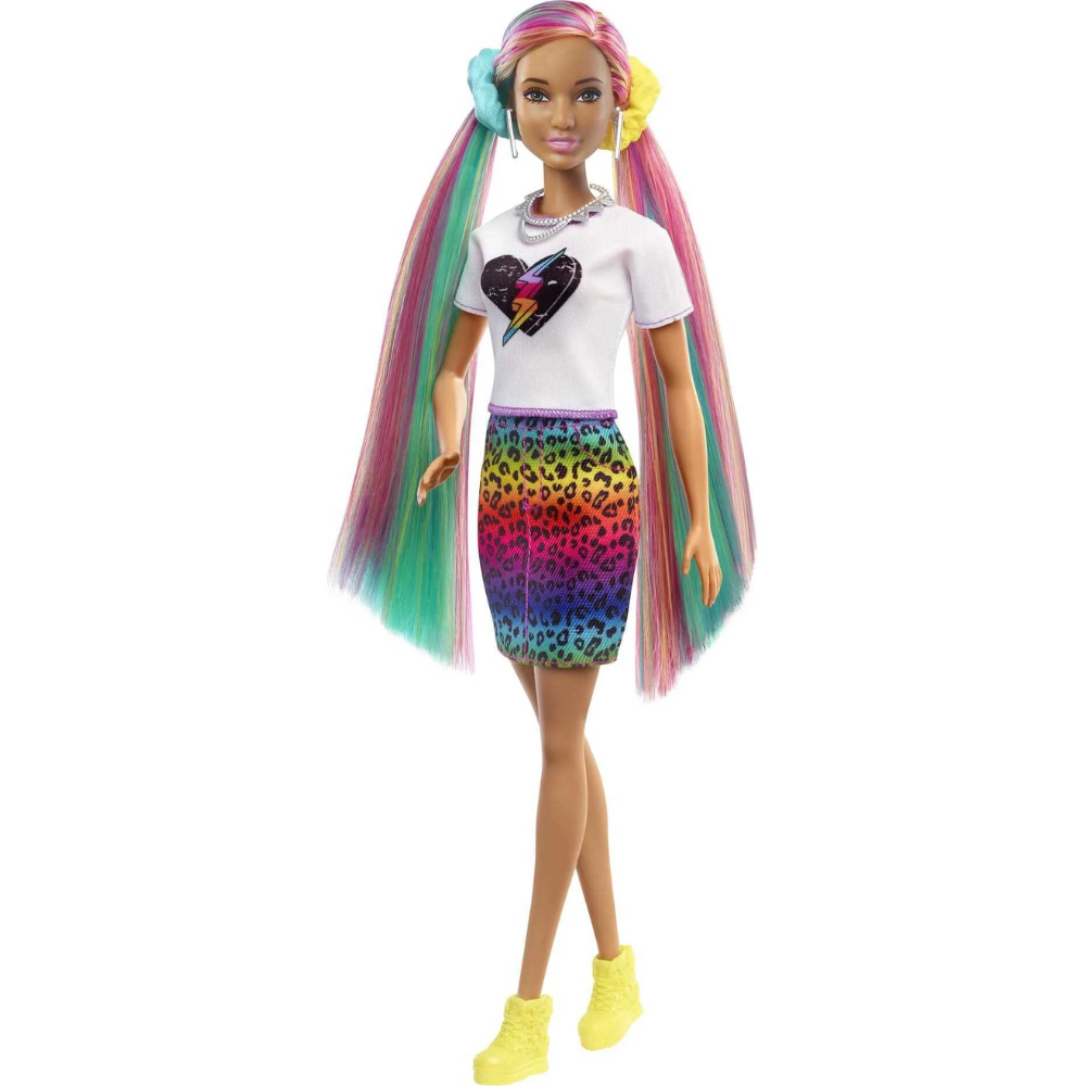 Barbie Leopard Rainbow Hair Doll thumbnail