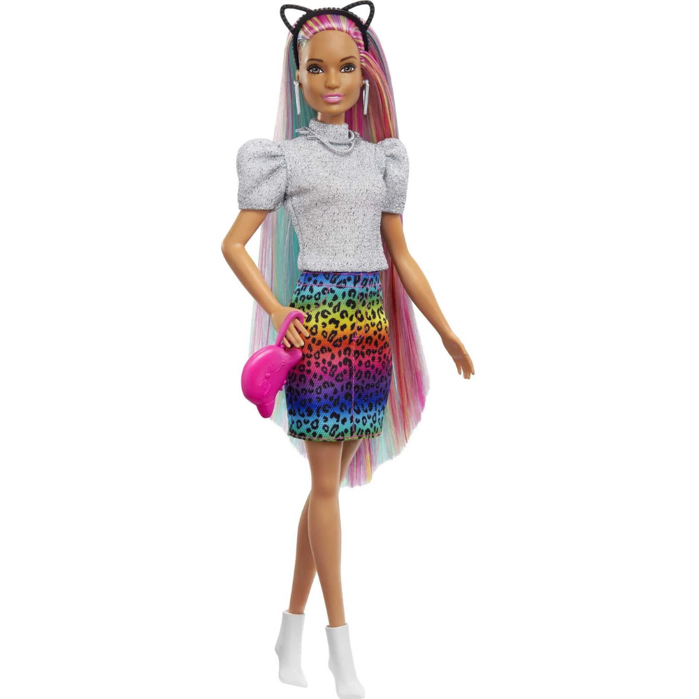 Barbie Leopard Rainbow Hair Doll thumbnail