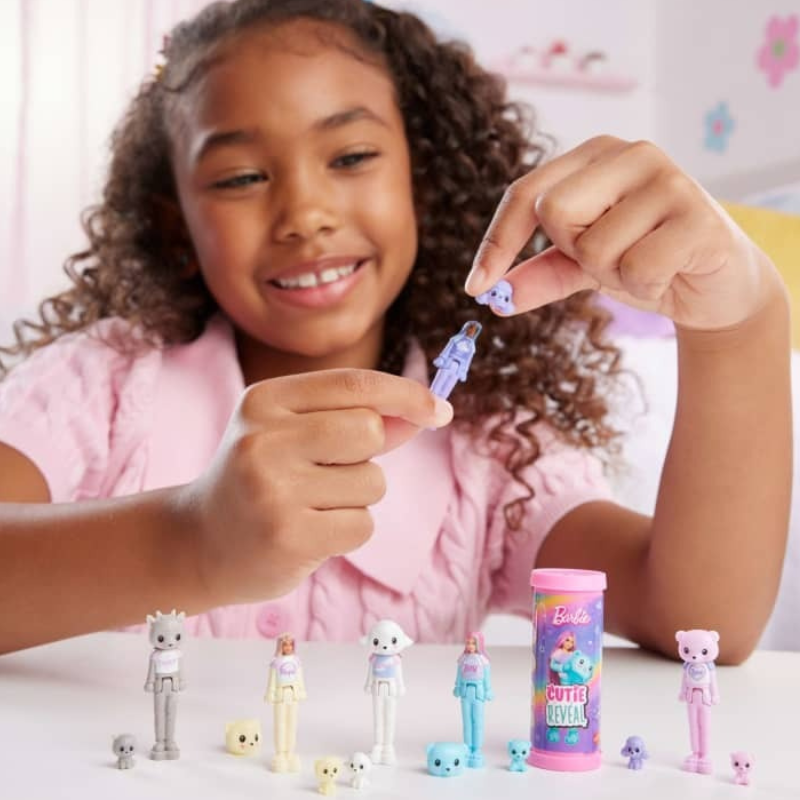 Barbie Mini BarbieLand Cutie Reveal Doll and Pet, 1.5