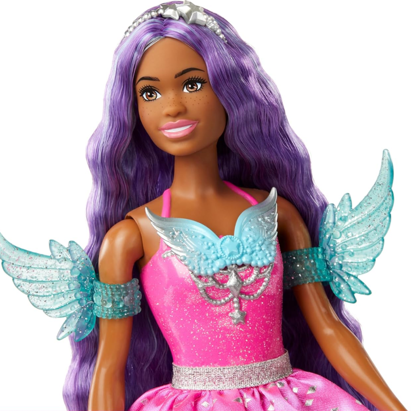 Barbie Doll with 2 Fantasy Pets & Dress, Barbie Brooklyn Fashion Doll Barbie 'Brooklyn' doll's enchanting look features long playable hair and winged arm cuffs to spark storytelling and dress-up play! JCW49 thumbnail