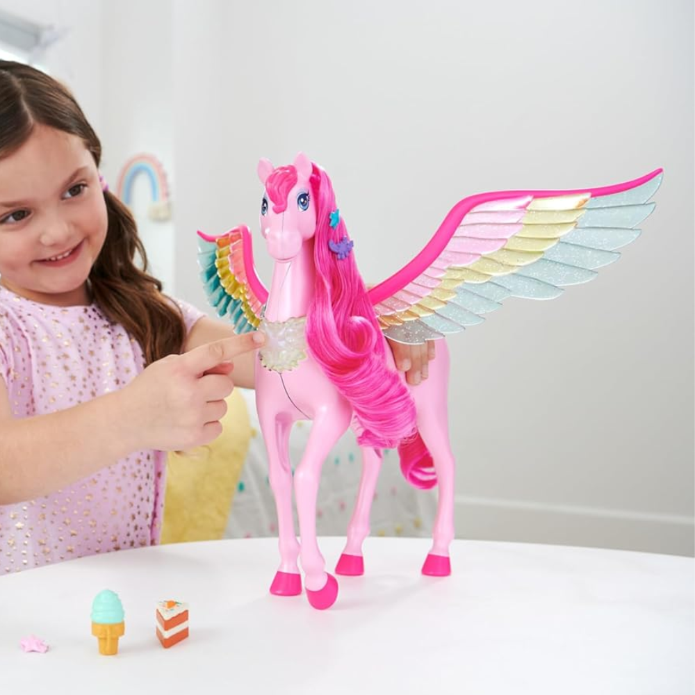 Barbie A Touch of Magic Pink Pegasus with Puppy, Winged Horse Toys with Lights and Sounds thumbnail