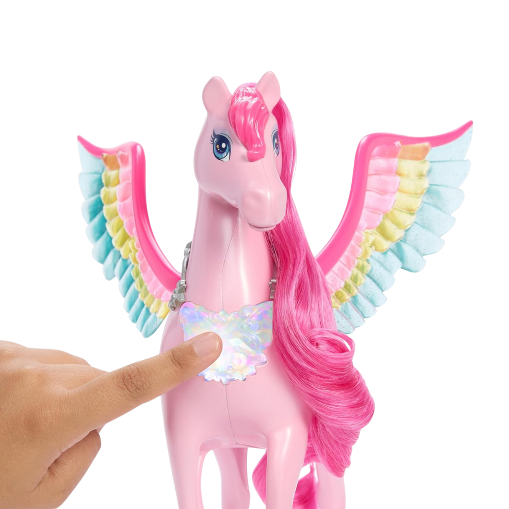 Barbie A Touch of Magic Pink Pegasus with Puppy, Winged Horse Toys with Lights and Sounds thumbnail