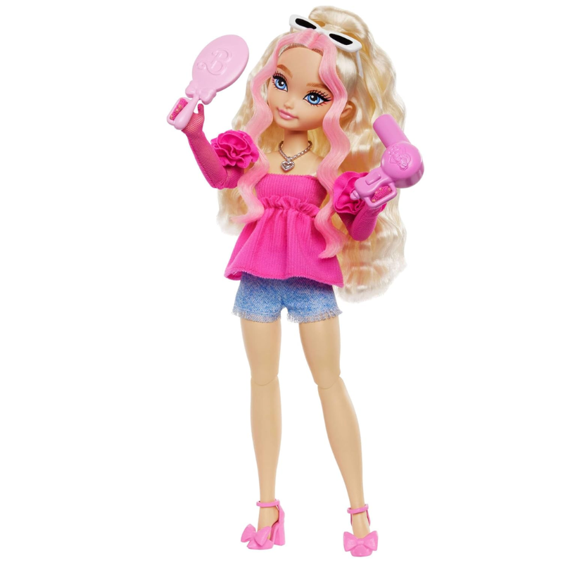 Barbie Dream Besties Doll & Accessories Playset, Malibu” Posable Fashion Doll. The Barbie Dream Besties Barbie 'Malibu' doll demonstrates that by sharing your unique talents with the world, anything can be achieved! HYC21 thumbnail