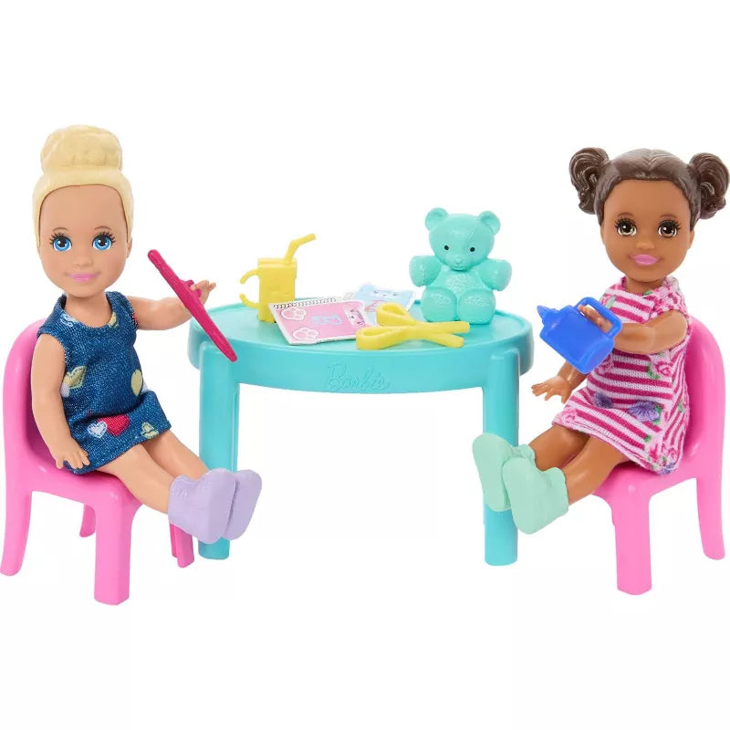 Barbie I Love School Classroom Playset with 1 Fashion Doll 2 Small Dolls + 20 Accessories thumbnail