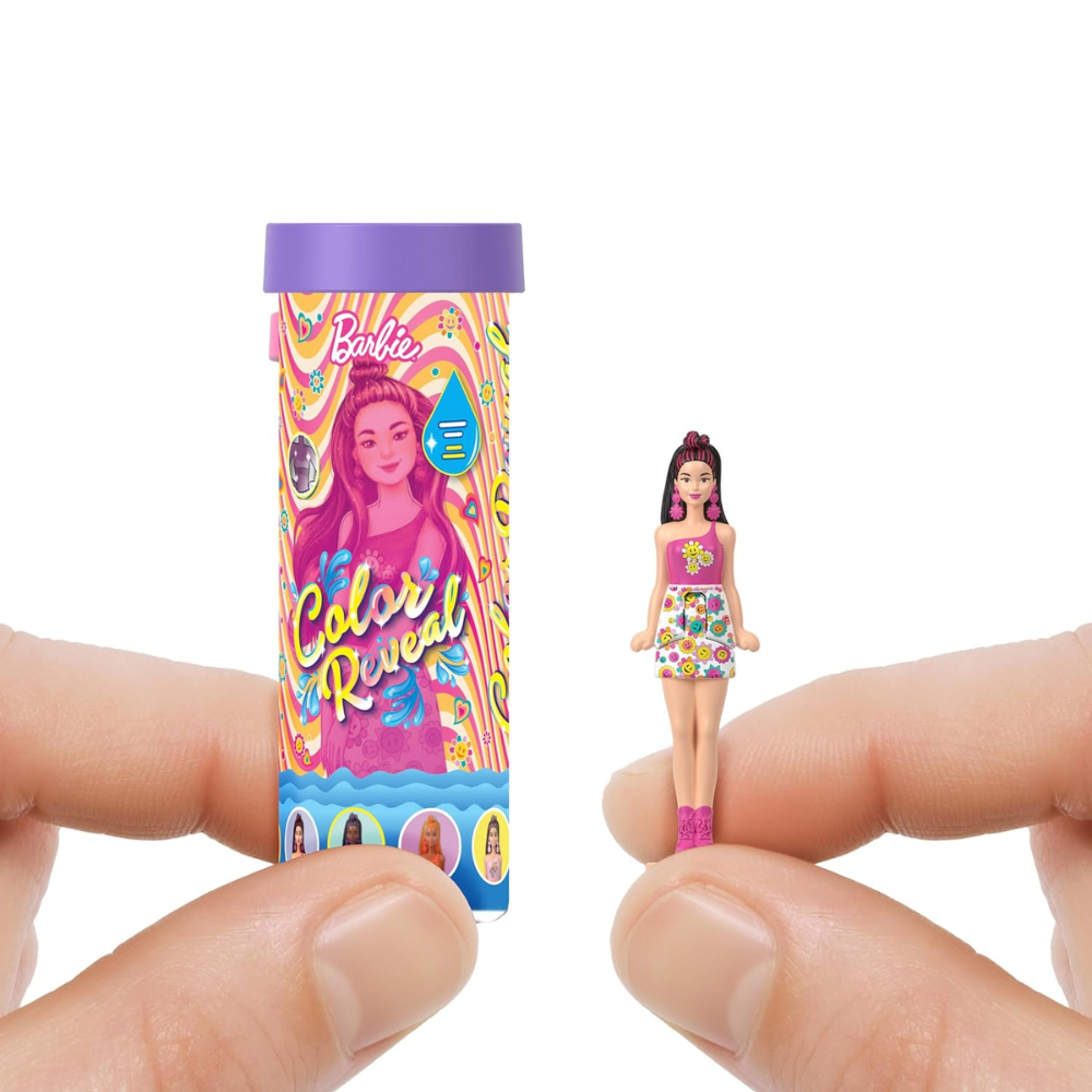 Barbie Mini BarbieLand Pop Reveal 5-Pack, 1.5-Inch Mini Dolls with Surprise Color Reveal and Sensory Play Element. This playful and unique series offers a sensory unboxing experience that will thrill Barbie fans. JCR08X2-JCR15X2-JCR22X1 thumbnail