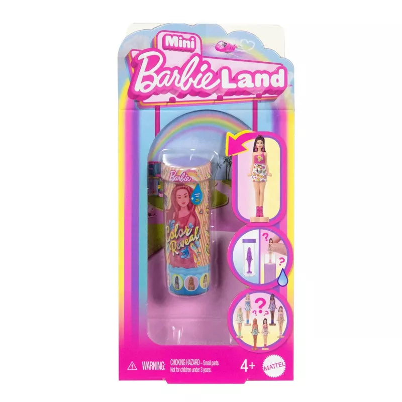 Barbie Mini BarbieLand Color Reveal Dolls, 1.5-inch Doll with Surprise Water Reveal (Styles May Vary)