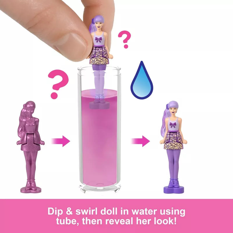 Barbie Mini BarbieLand Color Reveal Dolls, 1.5-inch Doll with Surprise Water Reveal (Styles May Vary) thumbnail