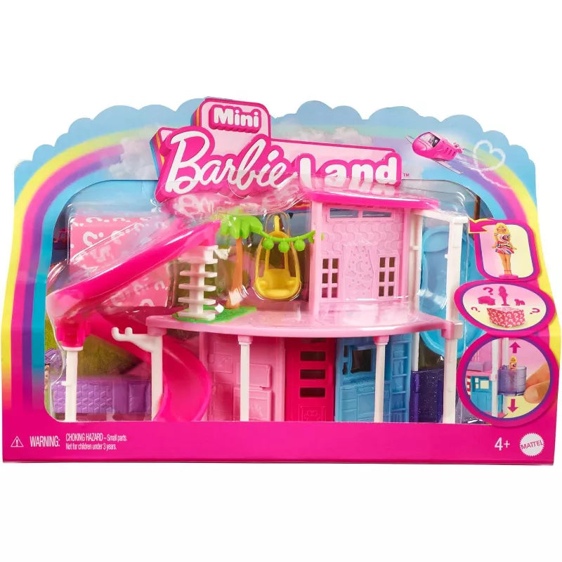 Barbie Mini Barbieland Doll House Playset with 1.5-Inch Doll, Mini Furniture, Accessories, Collectible Compact Toy Set for Kids’ Creative Play and Display Fun