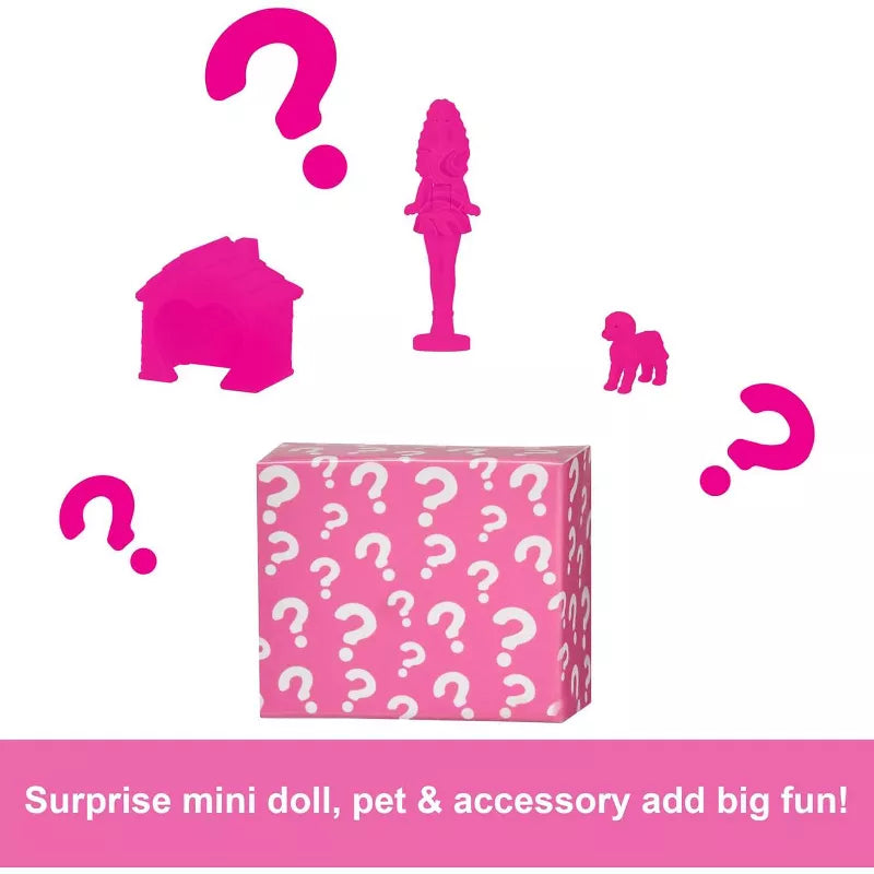 Barbie Mini Barbieland Doll House Playset with 1.5-Inch Doll, Mini Furniture, Accessories, Collectible Compact Toy Set for Kids’ Creative Play and Display Fun thumbnail