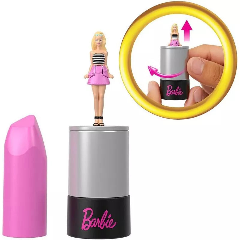 Barbie Mini BarbieLand Fashionistas Dolls, 1.5-inch Dolls in Lipstick Tube, Surprise Reveal (Styles May Vary) thumbnail