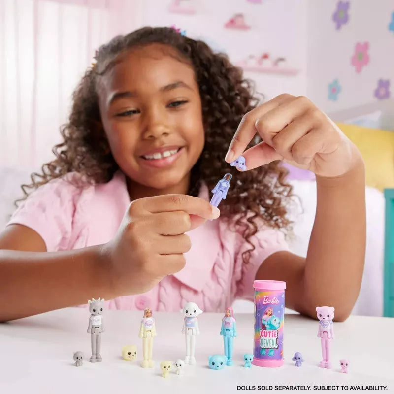 Barbie Mini BarbieLand Cutie Reveal Doll & Pet, 1.5-inch Cozy Cute Tees Series (Styles May Vary) thumbnail