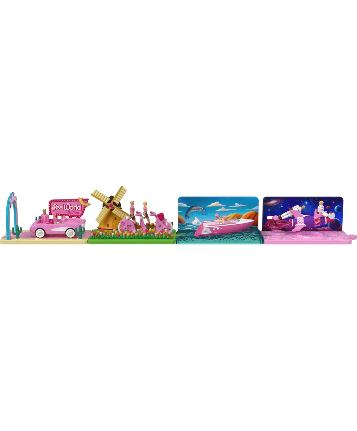 Barbie Mini Barbie Land The Movie Vehicle Collection – Miniature Movie-Inspired Cars with Mini Dolls & Accessories thumbnail
