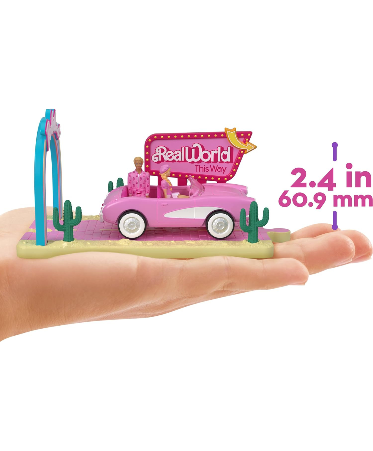 Barbie Mini Barbie Land The Movie Vehicle Collection – Miniature Movie-Inspired Cars with Mini Dolls & Accessories thumbnail