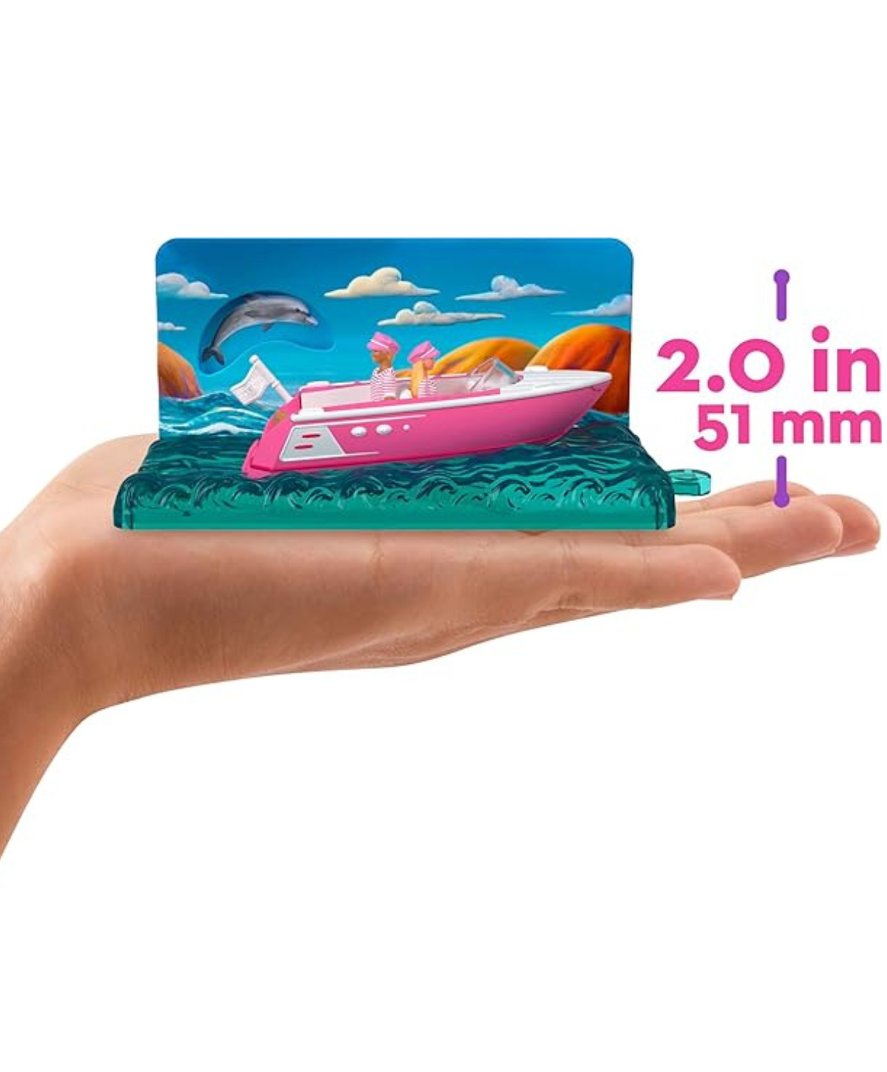 Barbie Mini Barbie Land The Movie Boat Vehicle – Miniature Movie-Inspired Boat Playset with Mini Doll Compatibility thumbnail