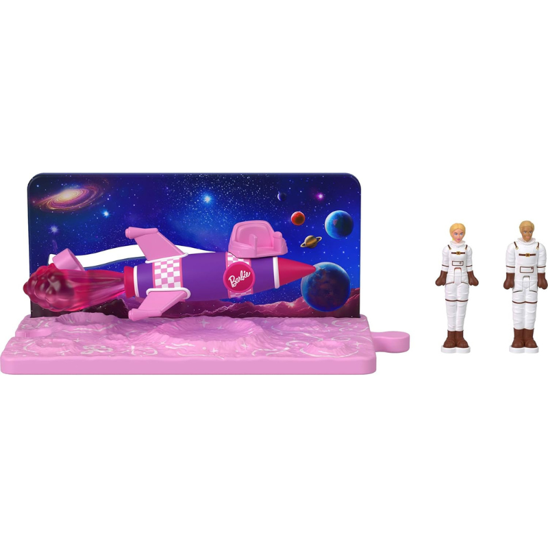 Barbie Mini Barbie Land The Movie Rocket Vehicle – Miniature Movie-Inspired Space Rocket Playset Compatible with Mini Barbie Land Dolls