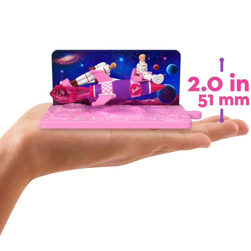 Barbie Mini Barbie Land The Movie Rocket Vehicle – Miniature Movie-Inspired Space Rocket Playset Compatible with Mini Barbie Land Dolls thumbnail