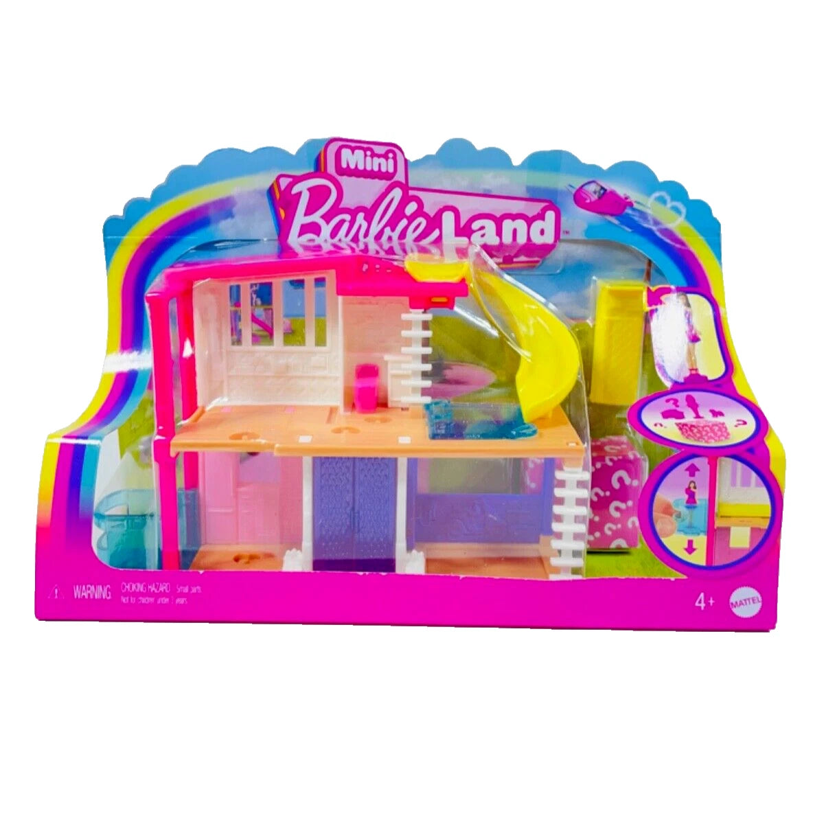 Barbie Mini Barbieland Doll House Playset with 1.5-Inch Doll, Mini Furniture, Accessories, Collectible Compact Toy Set for Kids’ Creative Play and Display Fun