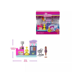 Barbie Mini Doll Grocery Store Playset with Checkout & Accessories