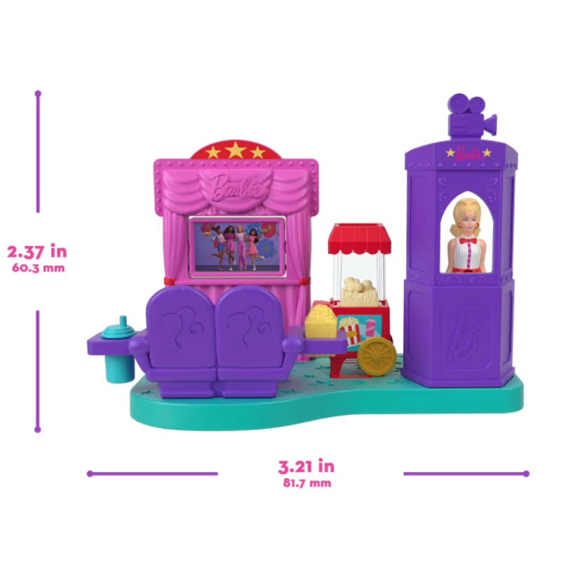 Barbie Mini Doll House Playset – Barbie Land Compact Dollhouse with 1.5-Inch Mini Doll, Furniture & Accessories thumbnail