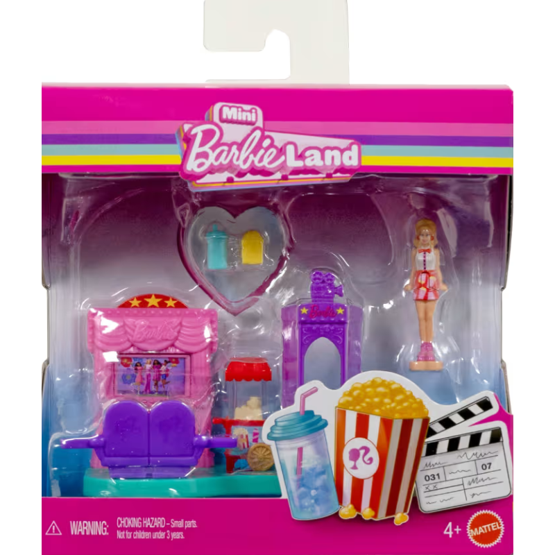 Barbie Mini Doll House Playset – Barbie Land Compact Dollhouse with 1.5-Inch Mini Doll, Furniture & Accessories thumbnail