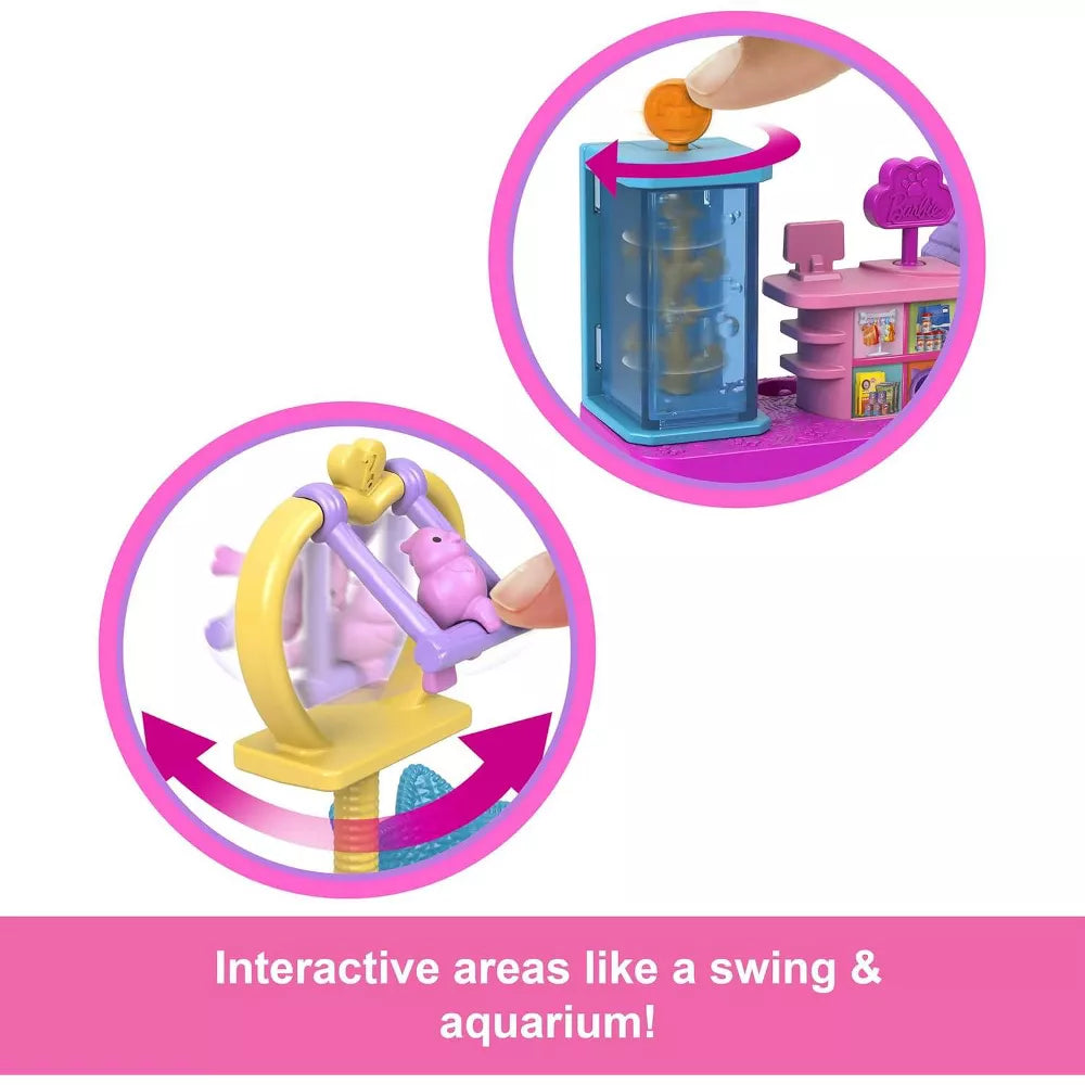 Barbie Mini Doll Pet Store Playset with Pets & Accessories thumbnail
