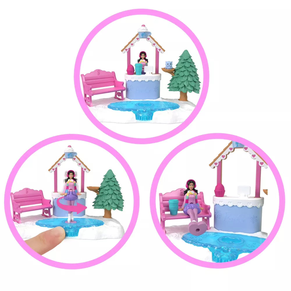 Barbie Land Winter Ice Skating Playset with 1.5-Inch Mini Doll thumbnail