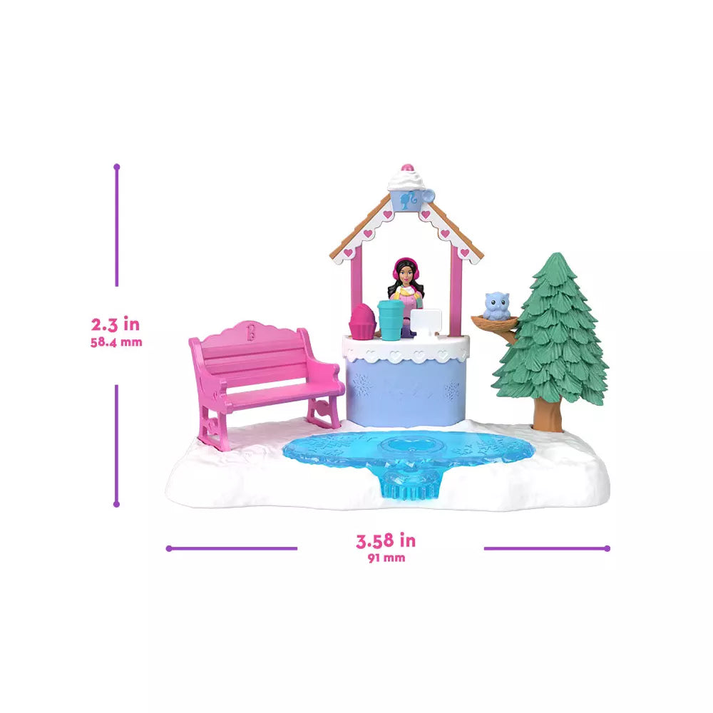 Barbie Land Winter Ice Skating Playset with 1.5-Inch Mini Doll thumbnail