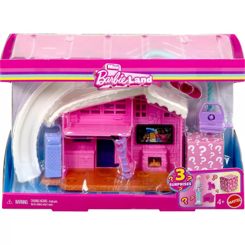 Barbie Mini Land Doll House Sets, Mini Dreamhouse with Surprise 1.5-inch Doll, Furniture & Accessories, thumbnail