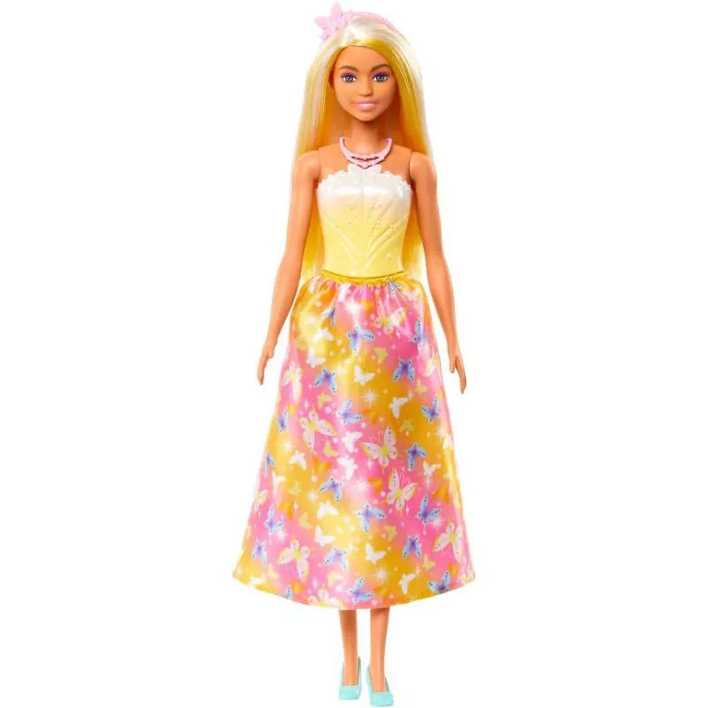 Barbie Royal Doll with Brightly Highlighted Hair, Butterfly-Print Skirt and Accessories thumbnail