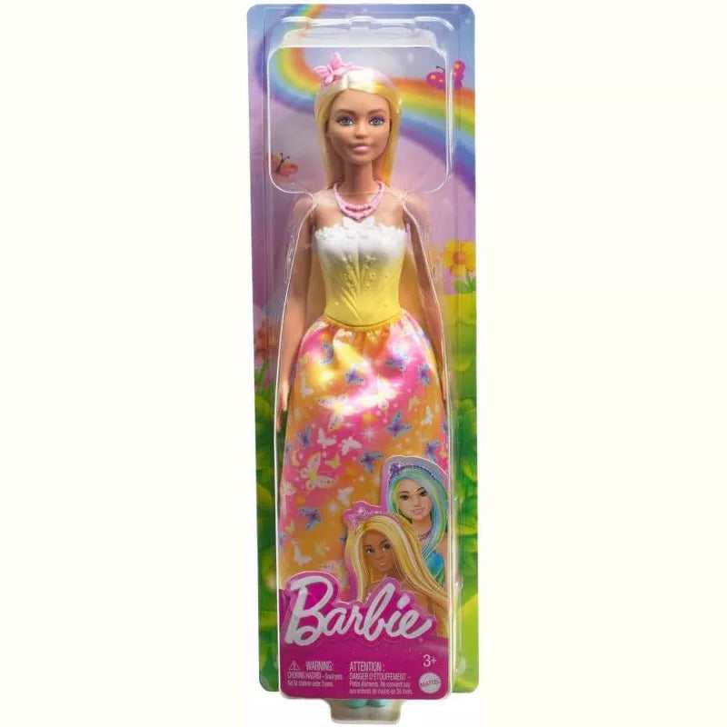 Barbie Royal Doll with Brightly Highlighted Hair, Butterfly-Print Skirt and Accessories thumbnail