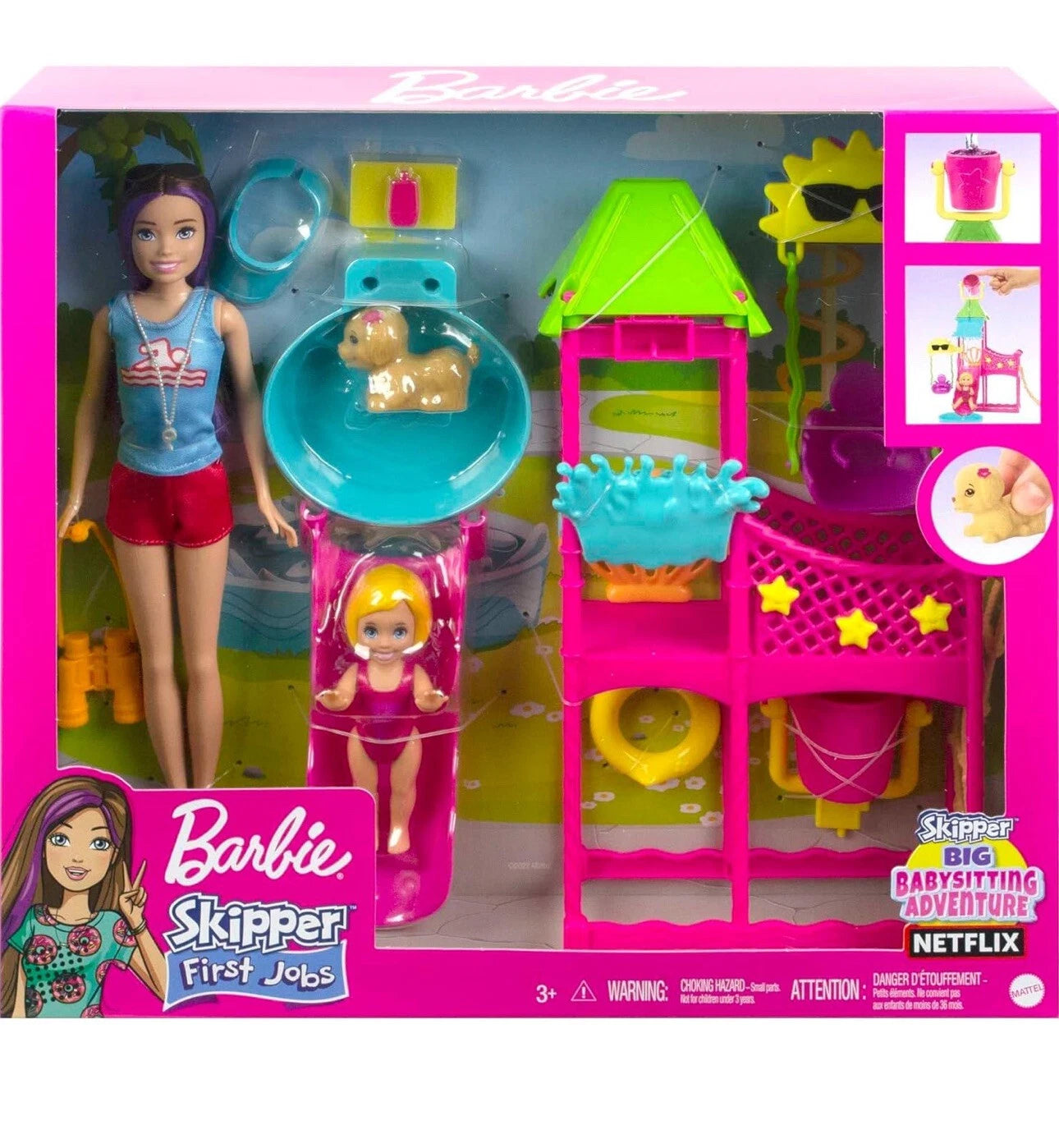 Barbie Skipper First Jobs Big Babysitting Adventure Playset with Doll, Baby Figures & Accessories for Imaginative Role-Play