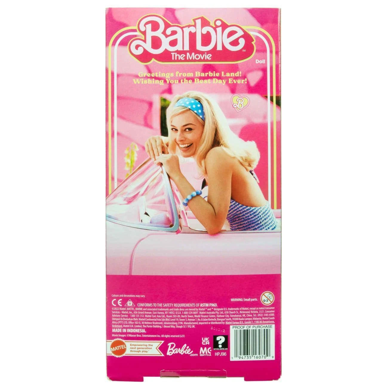 Barbie The Movie Doll, Margot Robbie As Barbie In Gingham Dress thumbnail