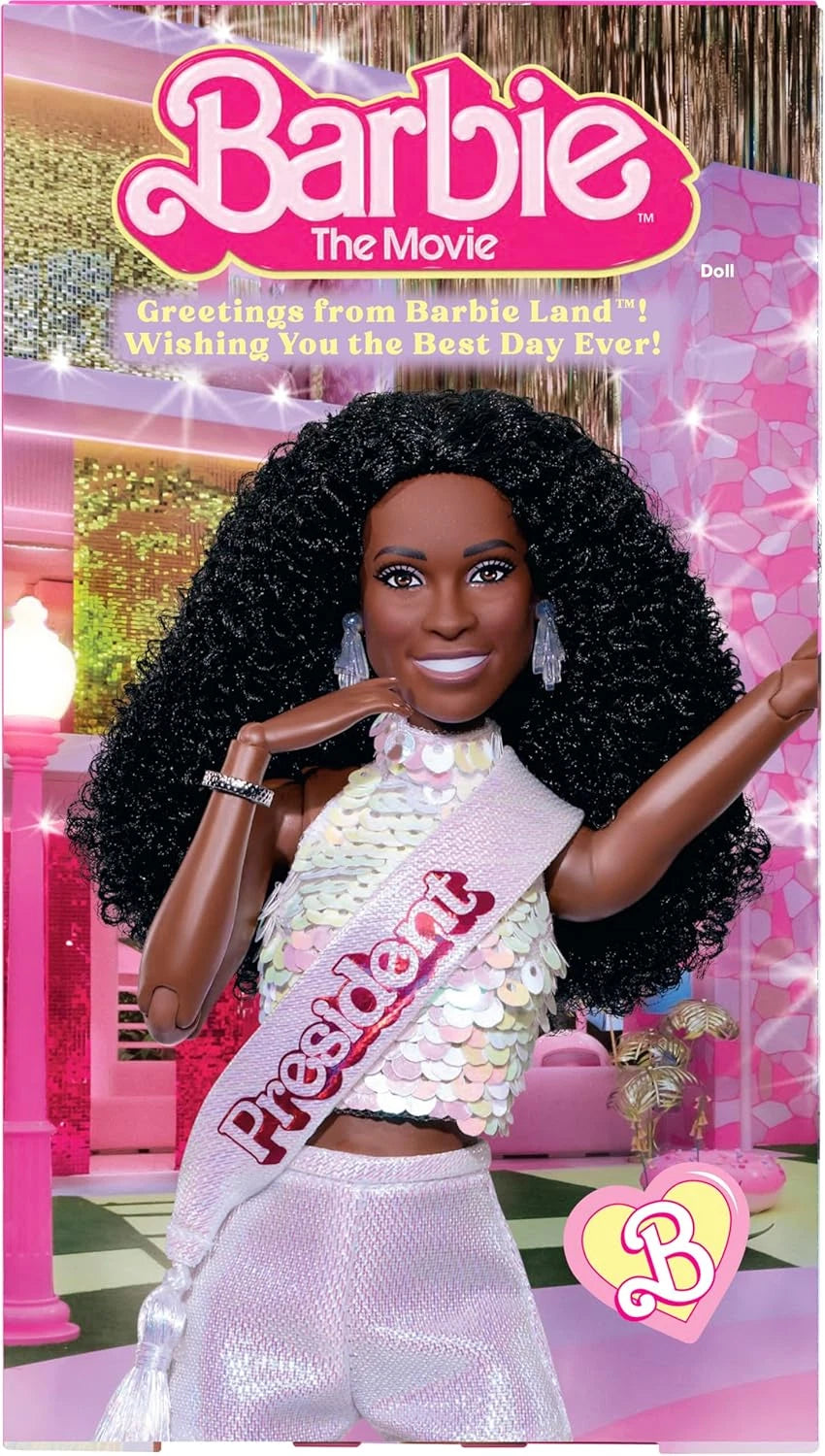 Barbie The Movie Issa Rae as President Collectible Doll with Elegant Presidential Outfit, Premium Display Packaging thumbnail