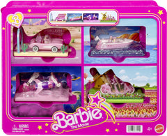 Barbie Mini BarbieLand The Movie Vehicle Collection, Includes 8 1.5-inch Dolls & 4 Vehicles Inspired by The Film